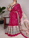 Ynf7209 Green Silk Fusion Print And Bandhej Sarees Bulk Orders In India